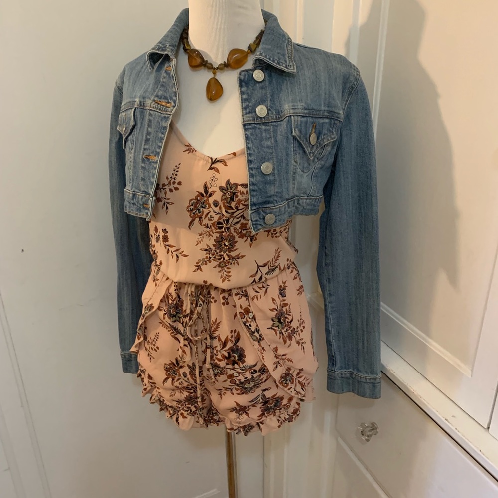 Abercrombie and Fitch Pink ruffled Romper